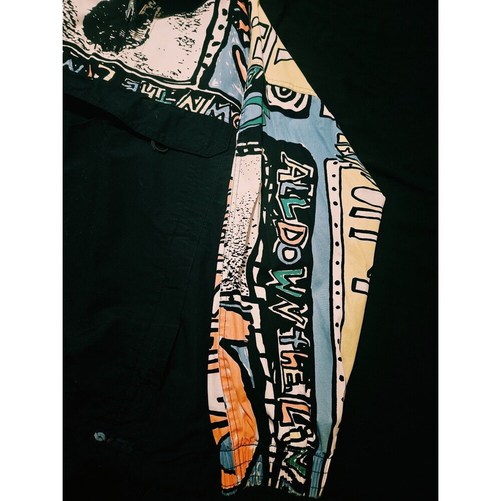 Vintage 80s 90s Quiksilver Surf Skate Jacket with Graphic Sleeves RaD & RaRE - Picture 3 of 13